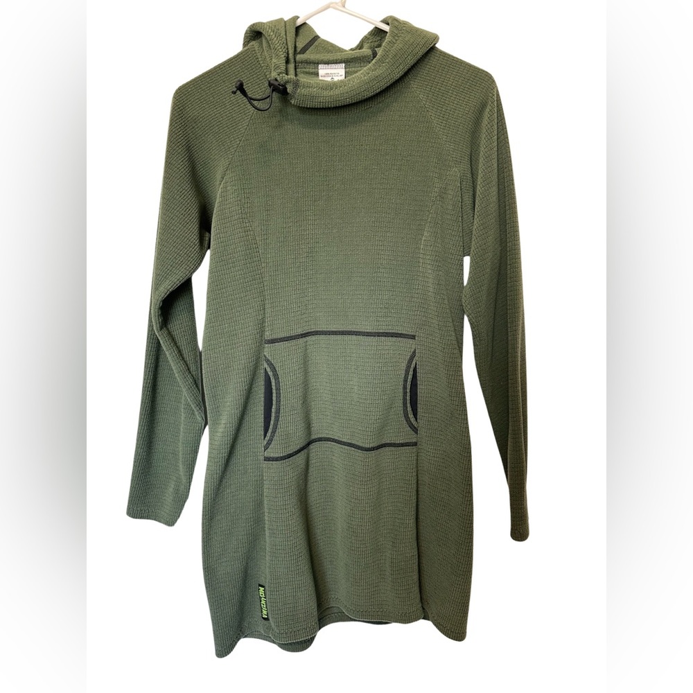 Melanzana Women’s Microgrid Hoodie Dress Size Medium